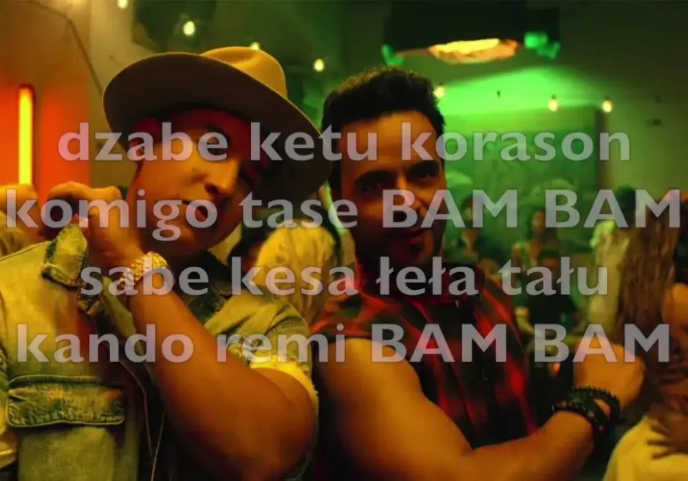Fonetyczna wymowa tekstu Despacito - naucz się śpiewać jak native speaker
