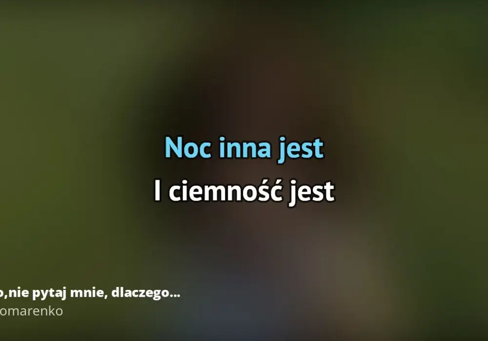 Tekst piosenki Mamo nie pytaj mnie dlaczego - wymowne słowa Komarenko