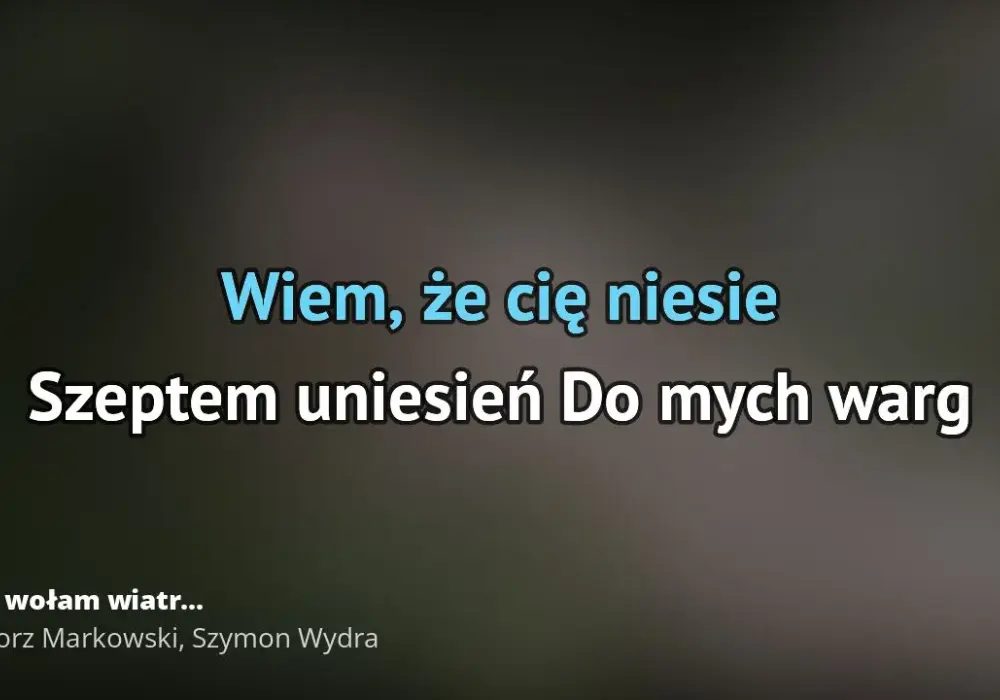 Tekst piosenki Lubię kiedy wieje wiatr: nauka śpiewania z dziećmi