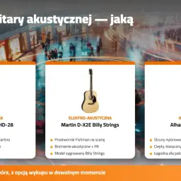 Trzy gitary: akustyczna, elektro-akustyczna i klasyczna. Poradnik o tym, jakie struny do gitary akustycznej wybrać.