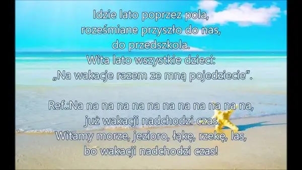 Tekst piosenki Kiedy kończą się wakacje - Słowa i melodia na początek szkoły
