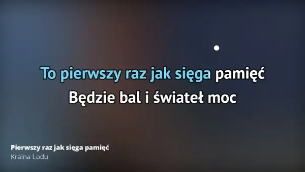 Pełny tekst piosenki Pierwszy raz jak sięga pamięć - Kraina Lodu Disney
