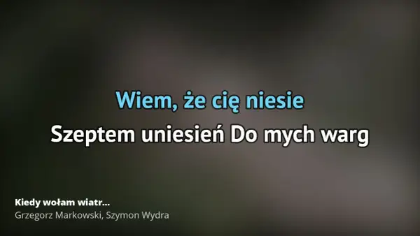 Tekst piosenki Lubię kiedy wieje wiatr: nauka śpiewania z dziećmi